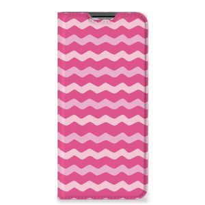 OPPO A54s | A16 | A16s Hoesje met Magneet Waves Pink