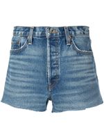 RE/DONE short 70s en jean à taille haute - Bleu