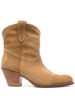 Polo Ralph Lauren bottines d'inspiration western 60 mm - Marron