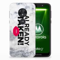 Motorola Moto G7 Play Siliconen hoesje met naam Already Taken White