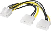 MicroConnect - Voeding - interne voeding, 4-polig (M) tot 8-polige PCIe Power (W)