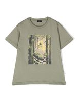 Il Gufo t-shirt en coton à imprimé graphique - Vert - thumbnail