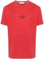 Stone Island t-shirt en coton à logo imprimé - Rouge