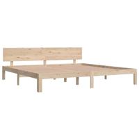 vidaXL Bedframe massief grenenhout 200x200 cm, bed, ledikant, massief houten bedframe, bedbodem, bed frame, slaapmeubel, tweepersoonsbed, bedden
