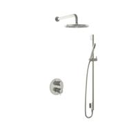 Hotbath Get Together doucheset met 2-weg-omstel met 25 cm hoofddouche, glijstang, geborsteld nikkel