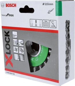 Bosch Accessories 2608620733 Schijfborstel Heavy for Inox X-LOCK, getordeerd, roestvrij, 115 mm, 0,5 mm 1 stuk(s)