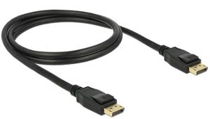 Delock 83805 DisplayPort-kabel DisplayPort Aansluitkabel DisplayPort-stekker, DisplayPort-stekker 1.00 m Zwart Vergulde steekcontacten