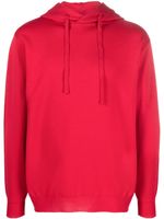 John Smedley hoodie à lien de resserrage - Rouge - thumbnail