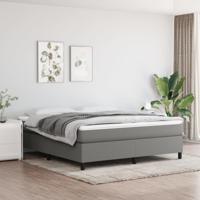 Boxspring met matras stof donkergrijs 160x200 cm SKU: V3144432