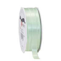 1x Luxe pastelgroene satijnen lint rollen 1 cm x 25 meter cadeaulint verpakkingsmateriaal   - - thumbnail