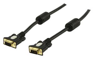 HQ HD15/HD15, 1.8m VGA kabel 1,8 m VGA (D-Sub) Zwart