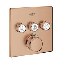 Grohe Grohtherm SmartControl Inbouwthermostaat - 4 knoppen - vierkant - brushed warm sunset 29126DL0