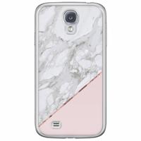 Samsung Galaxy S4 siliconen hoesje - Marmer roze
