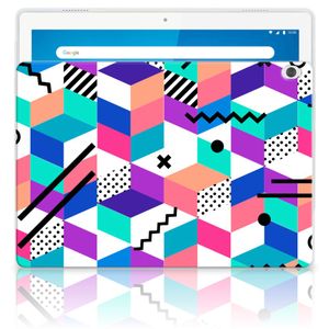 Lenovo Tab M10 Back Cover Blokken Kleurrijk