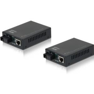 LevelOne FVT-2202 netwerk media converter 100 Mbit/s Zwart