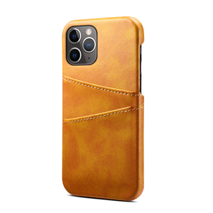 iPhone XR hoesje - Backcover - Pasjeshouder - Portemonnee - Kunstleer - Lichtbruin