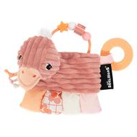 Les DÉGLINGOS Rassel voor baby's (boeket) – educatief speelgoed – zacht knuffeldier – meisjes – roze