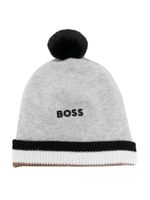 BOSS Kidswear bob en coton à logo imprimé - Gris