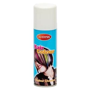 Carnaval verkleed haar verf/spray wit 125 ml   -