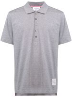 Thom Browne polo à patch logo - Gris