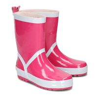 Playshoes regenlaarzen uni Fuchsia Witte Streep Maat - thumbnail