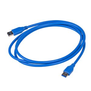 Akyga USB-kabel USB-A stekker, USB-A stekker 1.80 m Blauw AK-USB-14