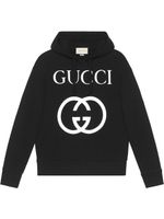 Gucci hoodie à logo GG - Noir - thumbnail