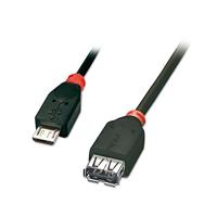 LINDY 31935 USB 2.0 kabel type Micro-B/A OTG, 0,5 m