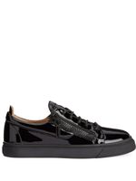 Giuseppe Zanotti baskets Frankie en cuir verni - Noir - thumbnail