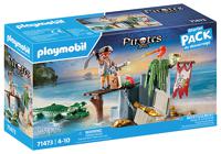 PLAYMOBIL Pirates - Piraat met alligator constructiespeelgoed 71473 - thumbnail