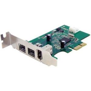 StarTech.com 3-poort 2b 1a Low Profile 1394 PCI Express FireWire Adapterkaart