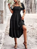 Casual Plain Dress With No - thumbnail