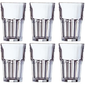 6x Stuks waterglazen/sapglazen Granity 350 ml