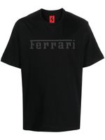 Ferrari t-shirt en coton à logo imprimé - Noir