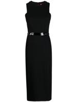 STAUD Midi-jurk met ceintuur - Zwart
