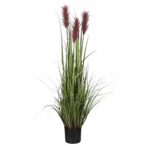 Mica Decorations - gras kunstplant - groen/bruin - H120 x D45 cm   -