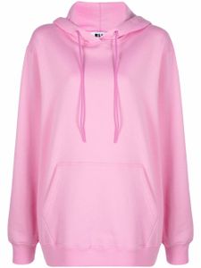 MSGM hoodie à lien de resserrage - Rose