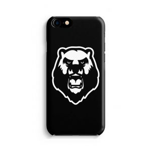 Angry Bear (black): iPhone 8 Volledig Geprint Hoesje