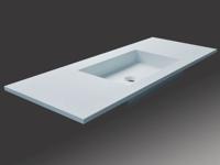 Geintegreerde top en basin (gegoten) BWH design Solidtech 120x46x10cm