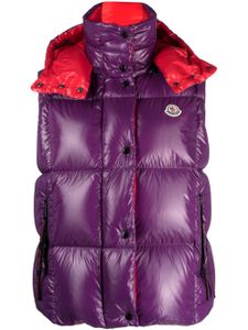 Moncler gilet matelassé Luzule à patch logo - Violet