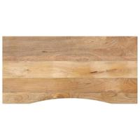 vidaXL Bureaublad met ronding 140x50x2,5 cm massief ruw mangohout