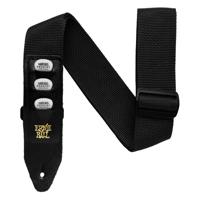 Ernie Ball 4039 Pickholder Strap Black gitaarband met plectrumhouder