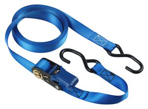 Masterlock Single pack ratchet tie down 5 m with S hooks - colour : blue - 4366EURDAT