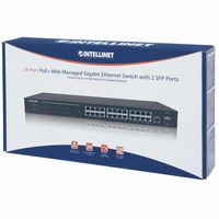 Intellinet 560559 netwerk-switch Managed Gigabit Ethernet (10/100/1000) Power over Ethernet (PoE) Zwart - thumbnail