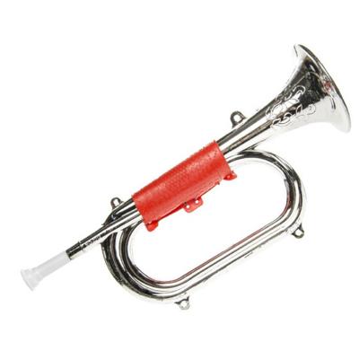 Plastic Trompet Zilver 34 Cm - Speelgoed/themafeest/carnaval Muziekinstrument