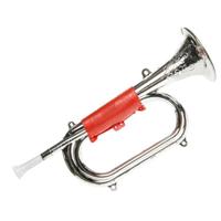 Plastic Trompet Zilver 34 Cm - Speelgoed/themafeest/carnaval Muziekinstrument