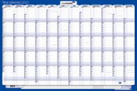 Legamaster jaarplanner 2025, ft 60 x 90 cm, gelamineerd karton, opgerold, met 3 extra kolommen