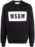 MSGM sweat à logo imprimé - Noir