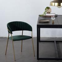 Stoel Turin Luxe Velvet Groen - Giga Meubel