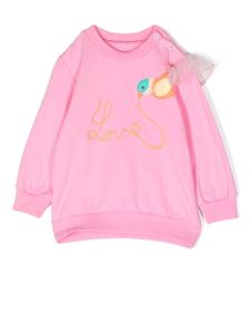 WAUW CAPOW by BANGBANG sweat Lucia Love à col rond - Rose